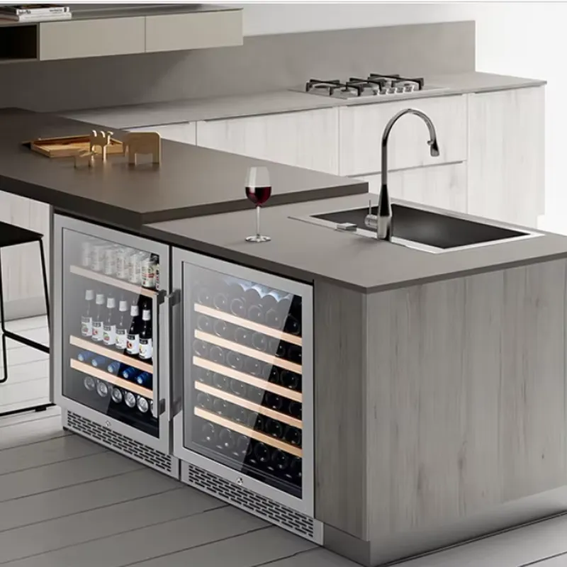 Wine Beer Fridge Cabinet - 48 Şişelik Şarap Dolabı Çift Cam