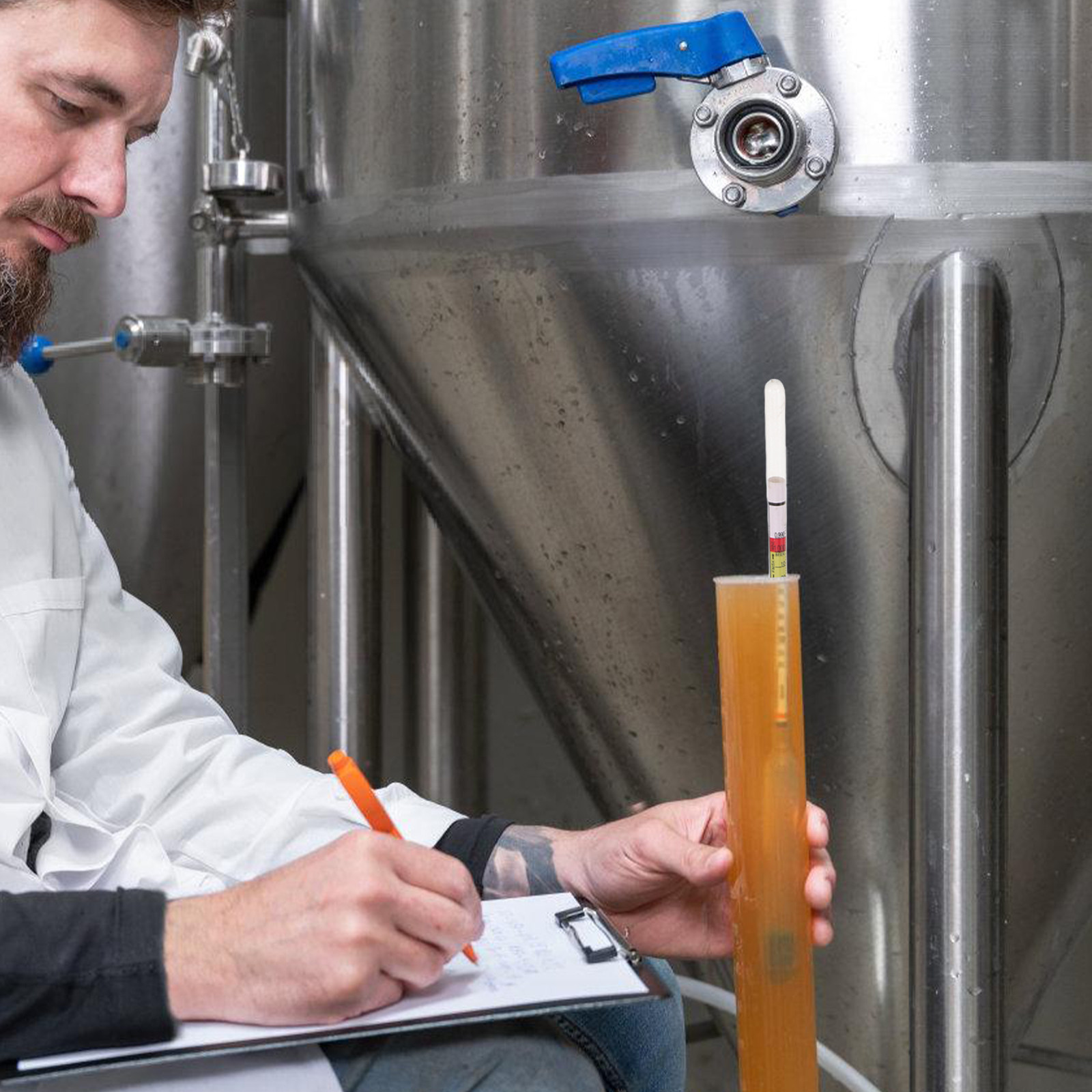 Wine Beer Making Supplies - Üçlü Ölçekli Hidrometre Şarap Bira Test
