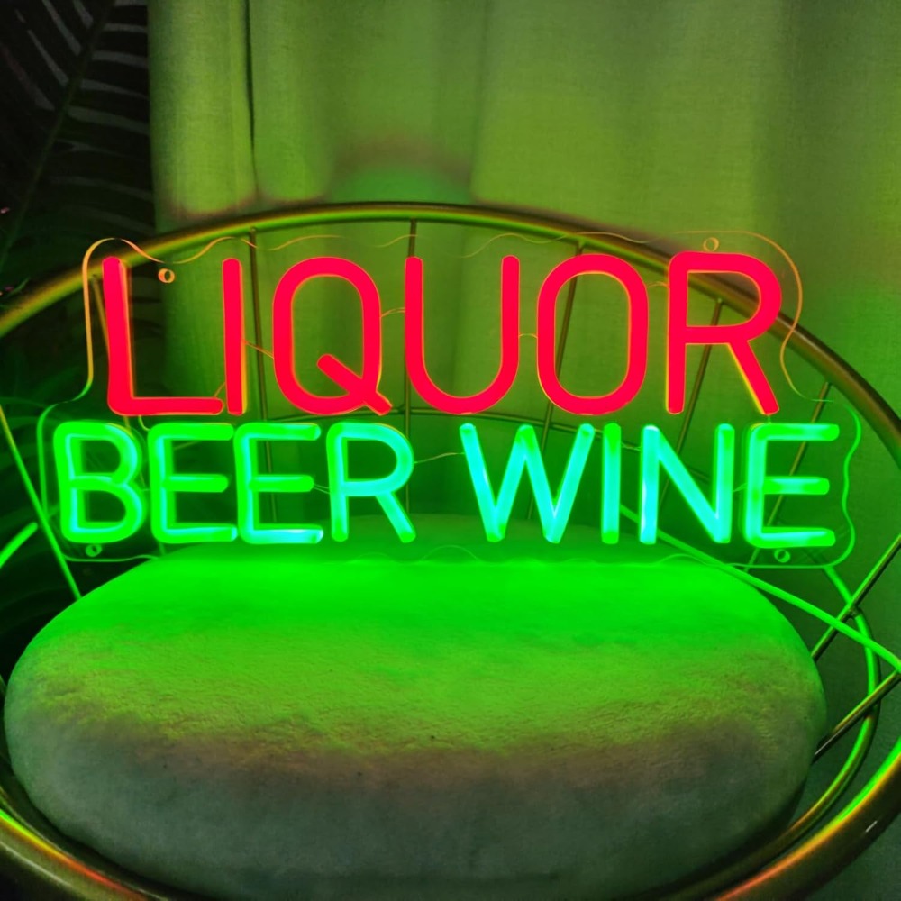 Wine In Beer Store - Likör Bira Şarap LED Neon Tabela