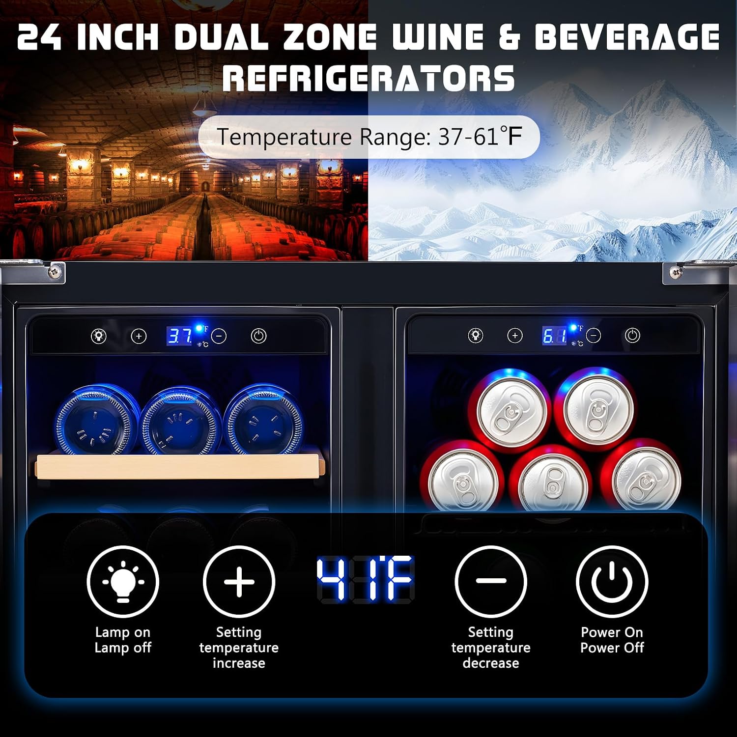 İçecek Buzdolabı, 24 İnç Çift  - Wine Beer Fridge Under Counter incelemesi ve fiyatı