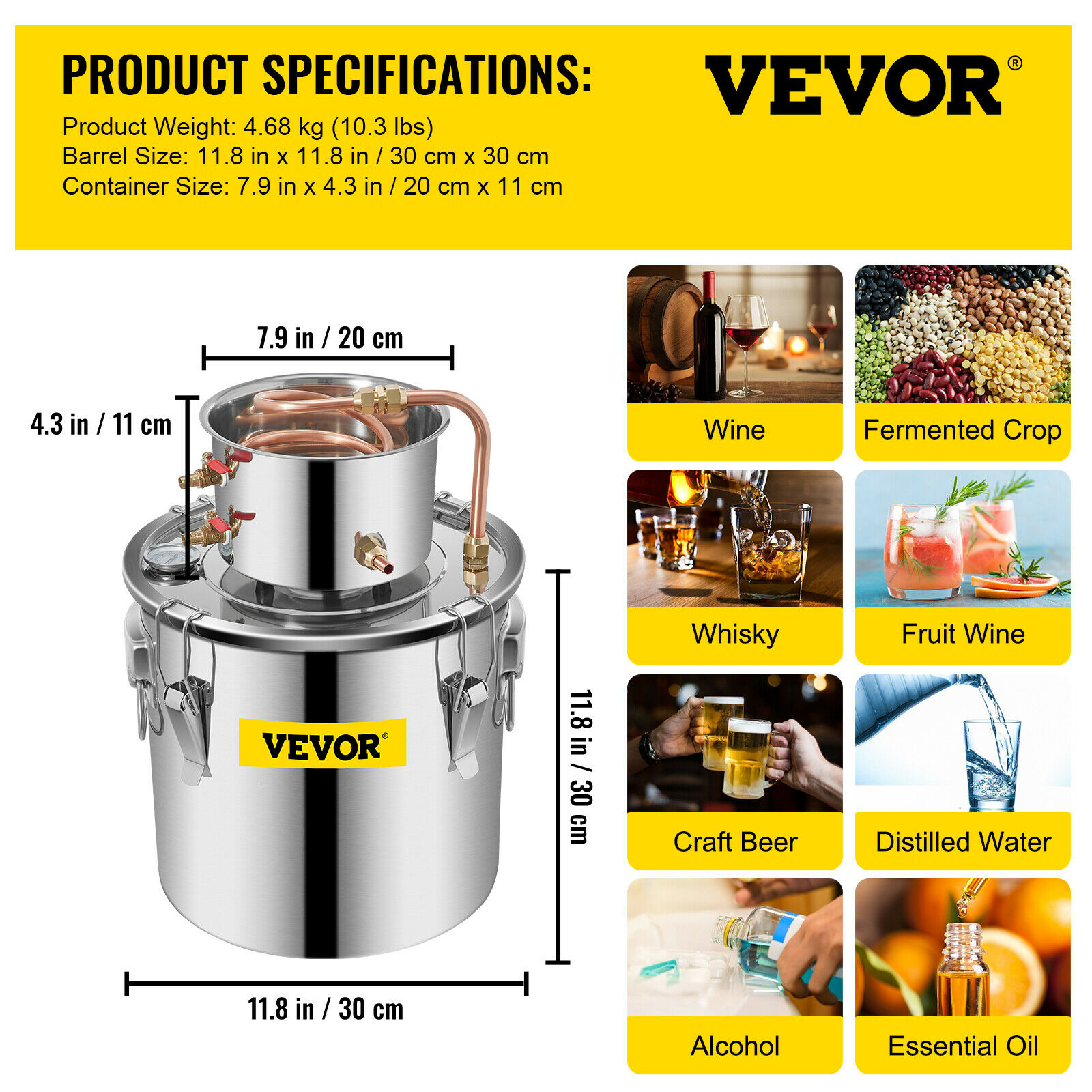 SIHAO Damıtıcı 5 Galon 21L Alk - Wine Beer Distillation incelemesi ve fiyatı