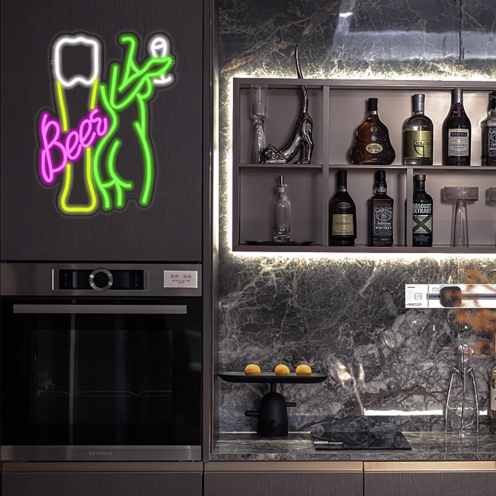 Bira Neon Tabelası Kadın Vücud - Wine In Beer Store incelemesi ve fiyatı